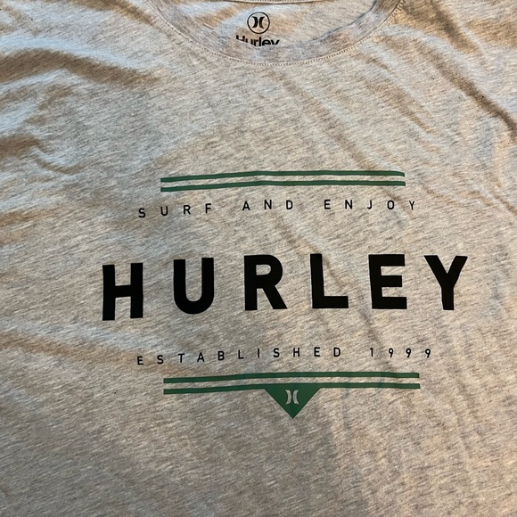NWOT Hurley Men’s XXL Heather Gray Tee - Picture 3 of 5